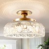 Lamomo Lamomo Semi Flush Mount Ceiling Light, Upgraded Larger Golden