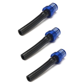 JFG RACING Pack of 3 Motorcycle Fuel Cap Venting, Motorcycle Gas Fuel Filter Petrol Tank Cap Valve Vent Hose for Pit Dirt Bike ATV Off Road Blue