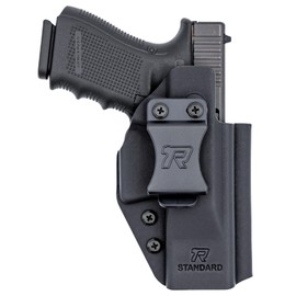 Concealment Express | Universal Kydex Holster for Concealed Carry | Adjustable Retention, Lightweight | Ambidextrous | Standard Fit | Black - Rounded Gear