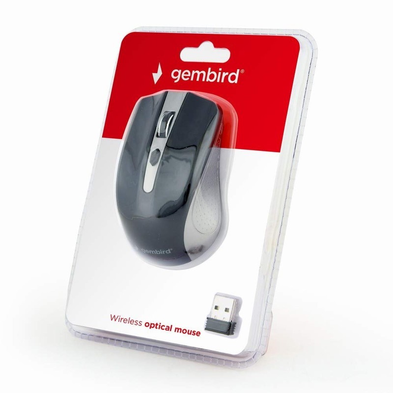 Mouse USB Optical WRL Grey/Black MUSW-4B-04-GB Gembird