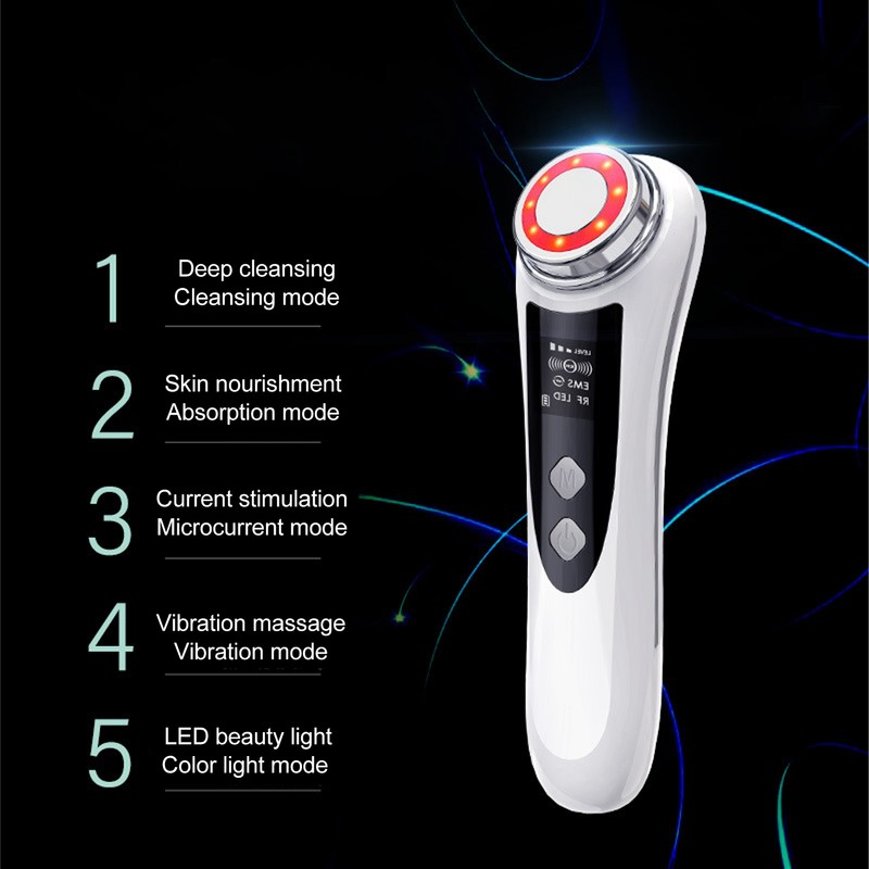 RF Face Beauty Machine Red Blue Lighting Skin Lifting Microcurrent