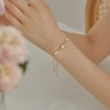 HUWODY 14K Gold Plated Bolo Bracelet for Women Cat Eye