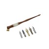 Meprotal Wood Calligraphy Oblique Dip Pen Holder Set, Removable Nib