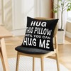 OTOSTAR Black Throw Pillow Covers 18x18 Inch Hug This Pillow