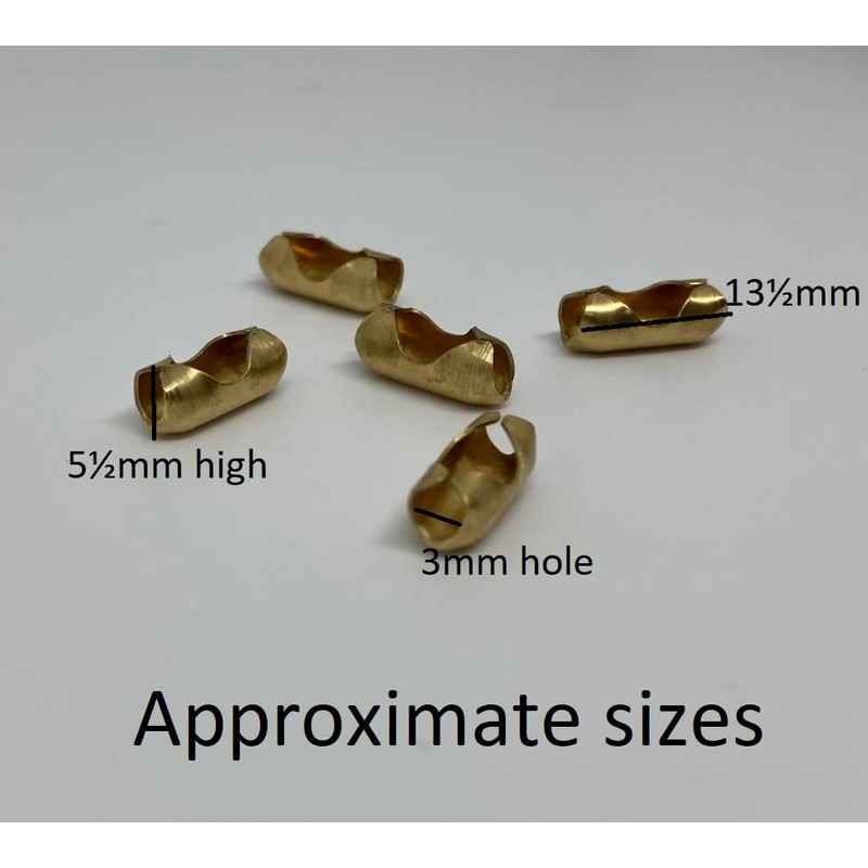 Blindspares Pack of 5 Brass Blind Beaded Chain Connector/Joiner, fits