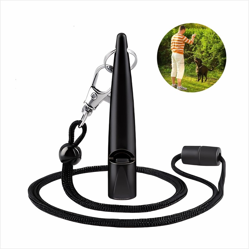 wilcractk Dog Whistle High Frequency Silent Plastic Black 1 Piece