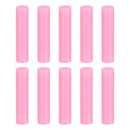 uxcell 10pcs Silicone Straw Tips, Metal Straw Covers, Soft Reusable Straws Tips Fit for 8mm/0.31" OD Stainless Steel Straws (Pink, 42mm Long）