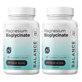Magnesium Bisglycinate 200mg High Absorption Chelated - 120 Vegan Capsules - Supports Hearth Health, Muscle Cramps, Bone Health, Positive Mood - Non-GMO and Gluten Free (2)