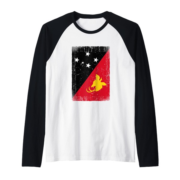 Papua-New Guinean Flag Papua-New Guinea Raglan Baseball Tee