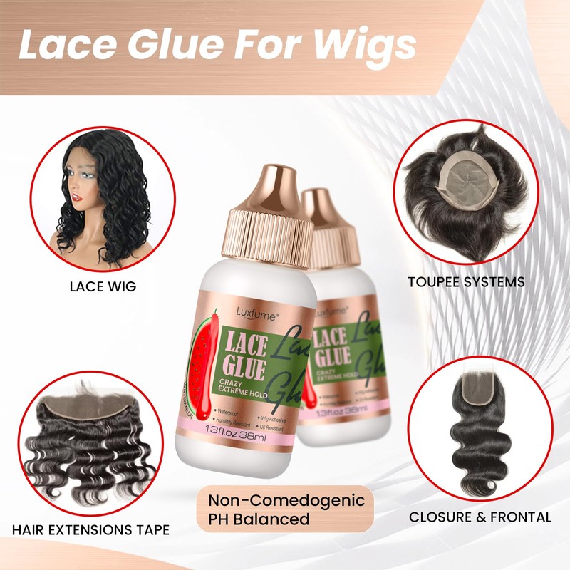 Luxfume Lace Glue Wig Glue for Front Lace Wig 1.34