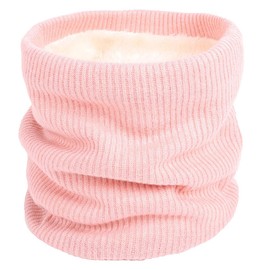 iDopick Warmer Neck Gaiter, Fleece Lined Neck Warmer Winter Neck Scarves Cold Weather Gear Ski Accessories for Men Women (Pink)