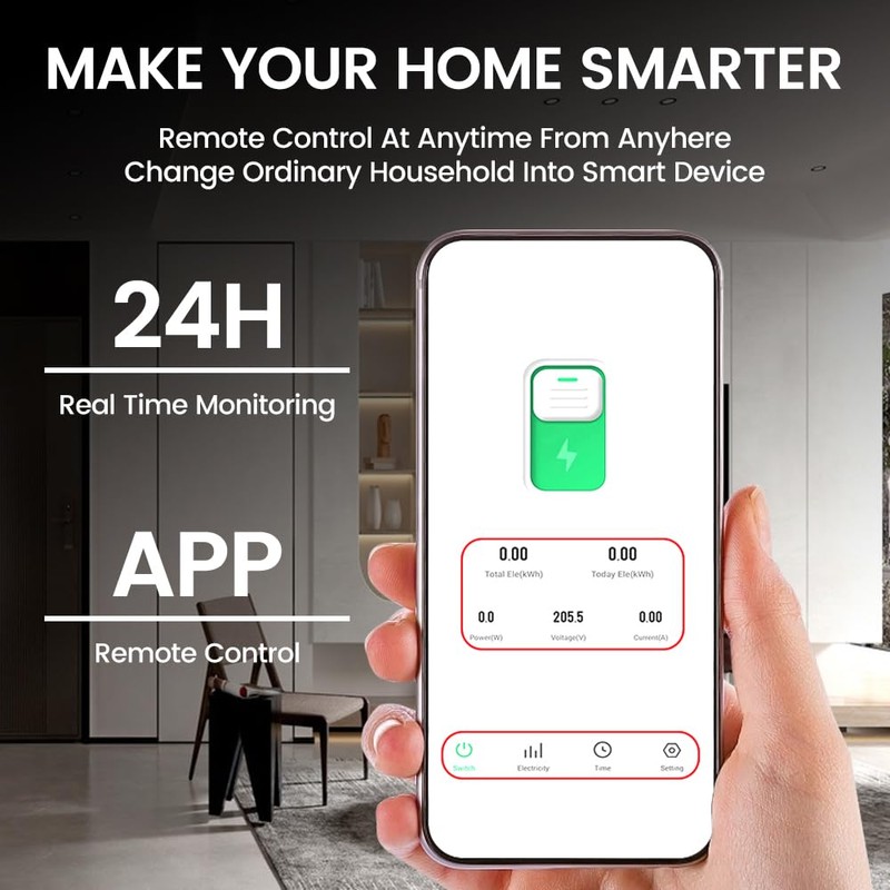 Diymore 63A WiFi Circuit Breaker AC220V Remote Mobile Phone Control