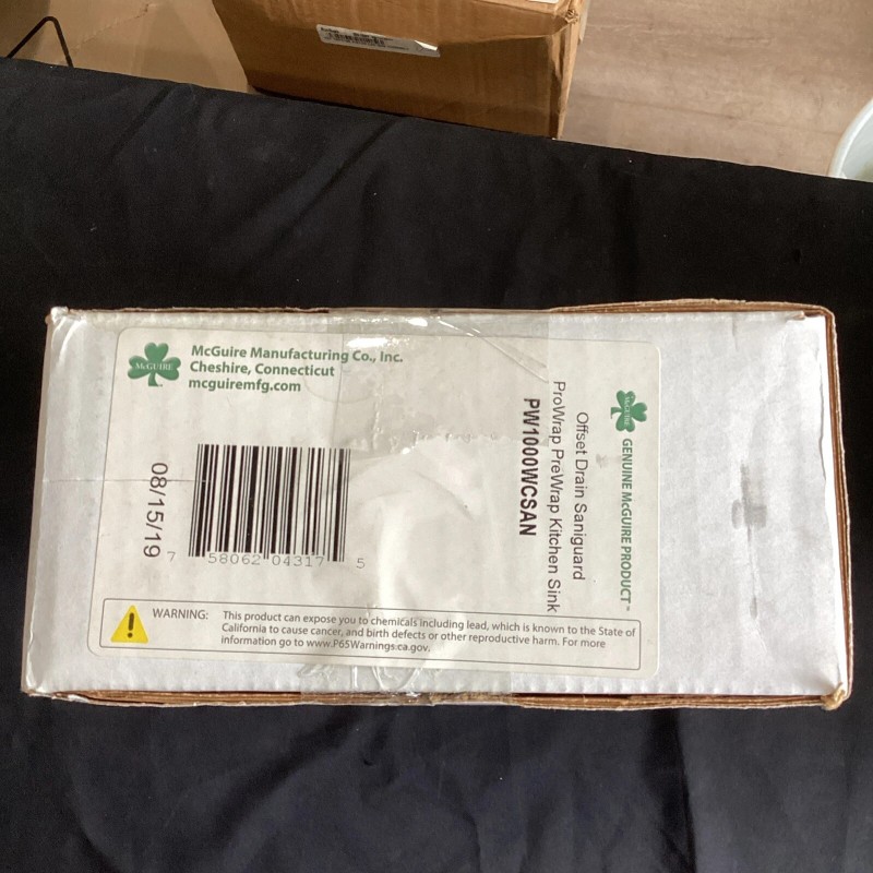 McGuire Offset Kitchen Drain Set Saniguard ProWrap PW1000WCSAN N6