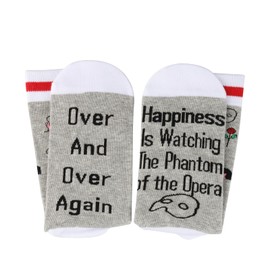 PXTIDY Phantom Opera Musical Socks Broadway Musical Gifts Watching Opera Phantom Drama Theatre Novelty Socks Gift