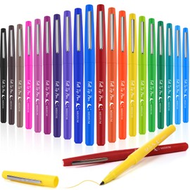 Fuyoooo 20 Pcs Felt Tip Pens 0.7mm Colored Felt Pens Marker Medium Point Journal Planner for Journaling Writing Note Taking Art Office and School Supplies(Multicolor)