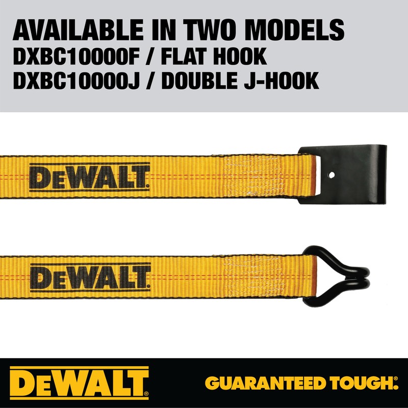 DEWALT DXBC10000F Black/Yellow 2" x 27' Ratchet Tie Down Strap