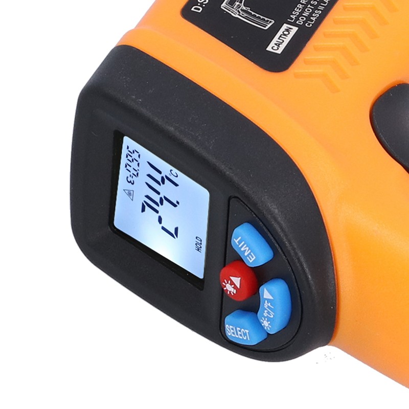 GM550 Infrared Thermometer Handheld Temperature Tester Digital NonContact Thermometer(Orange Yellow