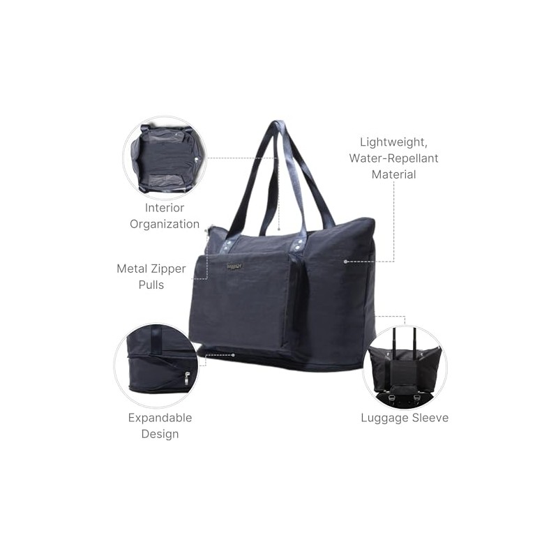 Baggallini Carryall Expandable Packable Tote Bolsa extensible extensible Carryall Mujer