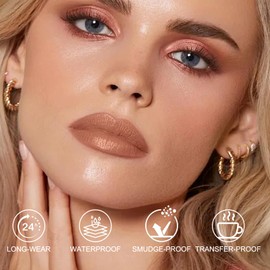 3Pcs Lip Liner Stain Peel Off, Long Lasting Lip Tattoo with Matte Finish, Highly Pigmented Color Peel Off Lip Tint Stain for Women, Waterproof & Smudge-Proof, Stay On All Day