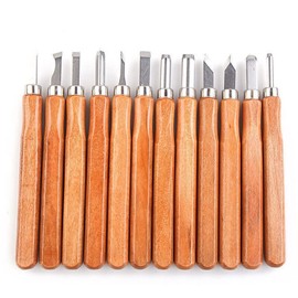 12pcs Wood Carving Kit Hand Wood Carving Knife Set DIY Sculpture Carpenter Experts & Beginners
