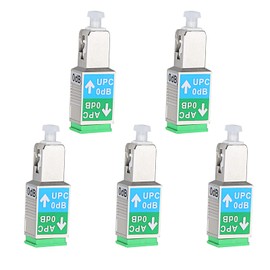 Fyboptwu - 5 Pcs Fiber Optical Adapter - SC/UPC Male to SC/APC Female Adapter, SM Singlemode Hybrid Optical Fiber Convertor/Coupler
