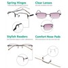 Eyekepper 12-Pack Rectangle Metal Half-rim Reading Glasses for Men Spring
