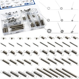 Waltool 19 Sizes Mechanical Spring Assortment Set W Case, Stainless Steel 45/90/120 Degree Torsion Spring and Extension Springs with Dual Hook Ends for Hobby Crafting, Home Repairs & DIY Woodworking