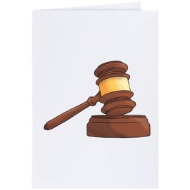 Azeeda Groß (A4) 'Richter Gavel' Grußkarten/A4 Grußkarten (GC00050012)