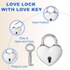 PATIKIL 1.5 Inch Love Locks Heart Padlock with Key Set,