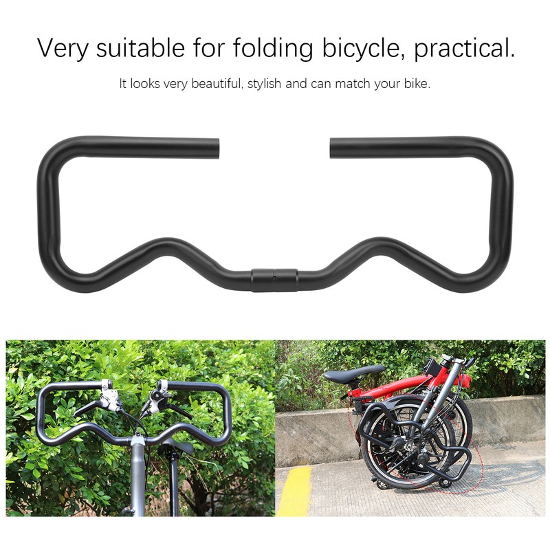 Ultralight Aluminium Alloy Folding Bicycle Bike Conversion P Handlebar 25.4x490mmblack