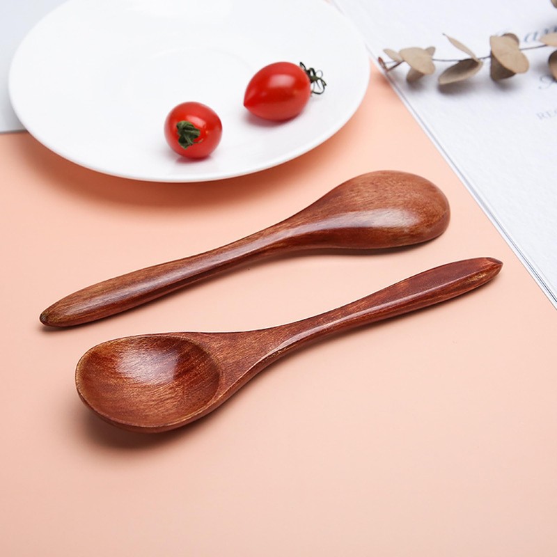 Foyscr Wooden Spoons, 6 Piece Set, for Honey, Tea, Coffee,