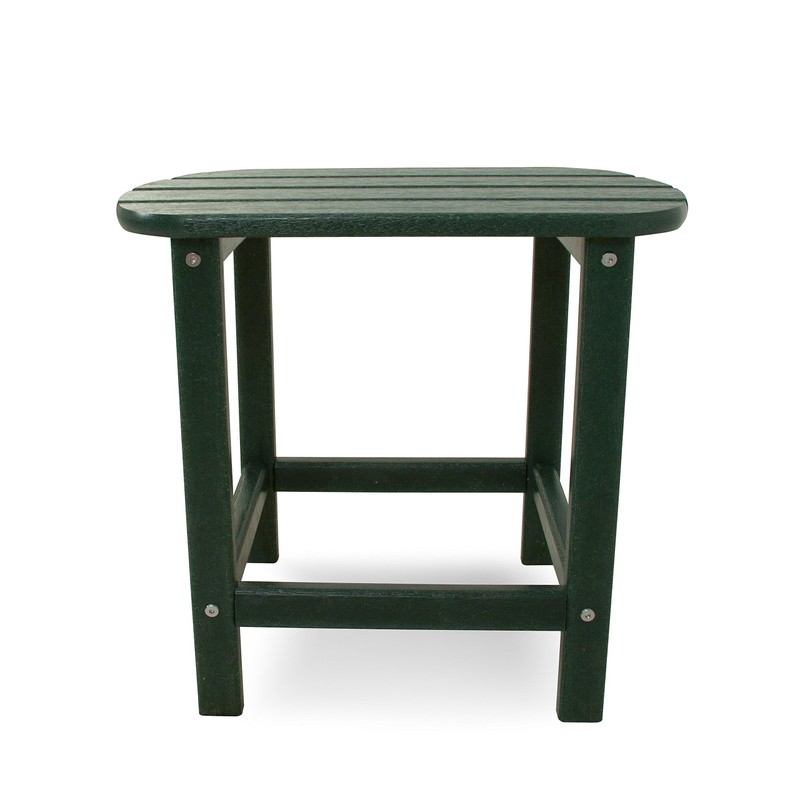 POLYWOOD SBT18GR South Beach 18" Outdoor Side Table, Green
