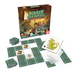 Game Factory 646092 Treasure of Dragons, Exciting Memory Game for Children from 5 Years, Children's Game, Family Game, Memory Game