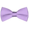 NYFASHION101 Men's Solid Color Adjustable Pre-Tied Bow Tie, Lavender
