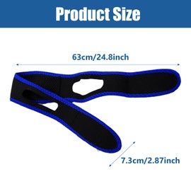 2PCS Anti Snoring Chin Strap Breathable, Flexible Adjustable Anti Snoring Devices, Anti Snore Chin Strap, Comfortable Natural Snoring Solution, Stop Snore Chin Strap for Men Women Enhanced Night Sleep