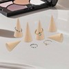 XDGBGFN 12 Pieces Ring Holder Wooden Cone Ring Stand Wooden