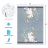 Siilues Easter Kitchen Towels, Blue Floral Bunny Happy Easter Dish