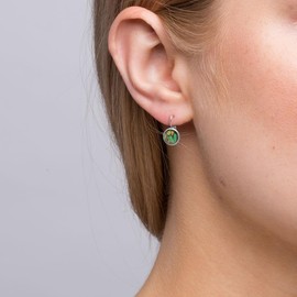 10 MM Sea Abalone Iridescent Shell Studs Leverback Earrings for Women