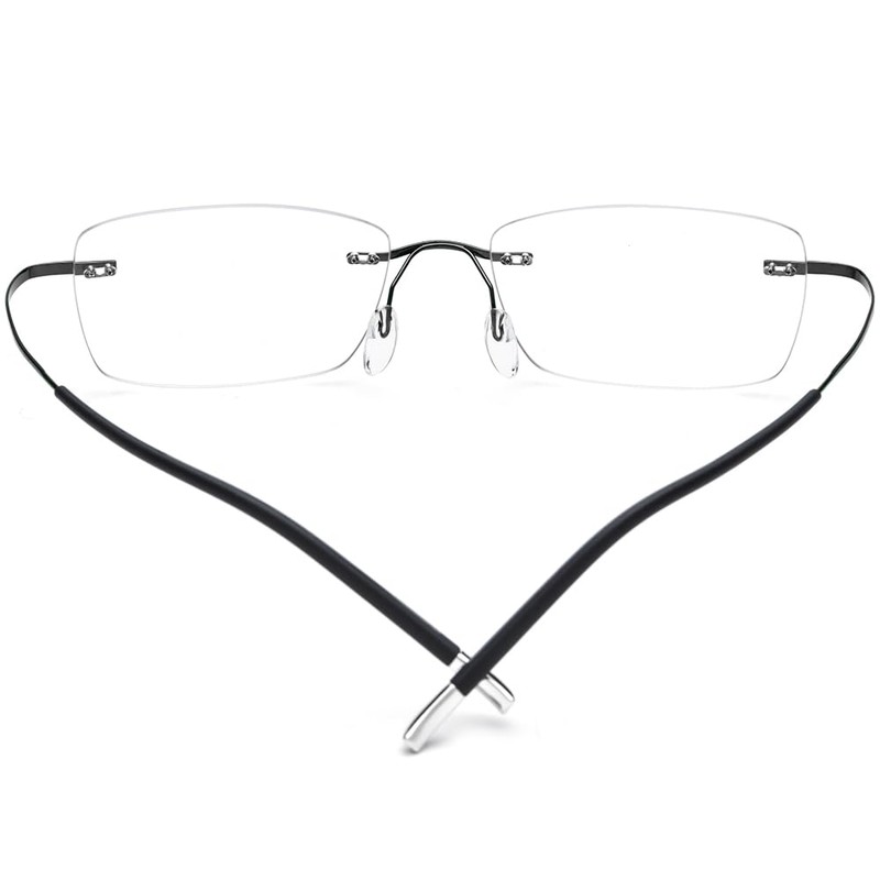 FONEX Titanium Glasses Frame,Rimless Frameless Optical Eyewear Eyeglasses for Men