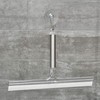 iDesign Forma Brushed Stainless Steel Squeegee with Suction Storage Hook