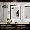 TETOTE 20x28 LED Mirror for Bathroom Black Metal Frame Frontlit