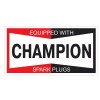 CHAMPION Spark Plugs Equipped Color Vinyl Decal Sticker Waterproof - 3 inches Longest side