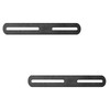 2Pcs Black Slotted Brace,Flat Straight Brace Brackets,Adjustable Corner Code,Stainless Steel