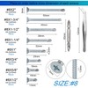 FandWay 360 Pcs M4.2(#8) Zinc Plated Steel Countersunk Head Phillips