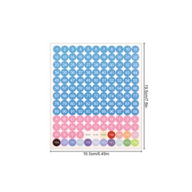 Jagowa 100pcs DMC Color Number Stickers 447 Colors 26 Letters 99 Digital Painting Storage Boxes Painting Labels Stickers of Diamond Drawing Cards(2 Sets)