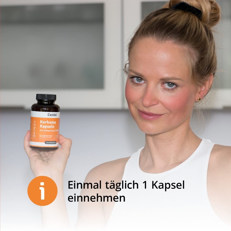 Casida® Organic Turmeric Capsules + Pepper Curcumin High Dose 95%