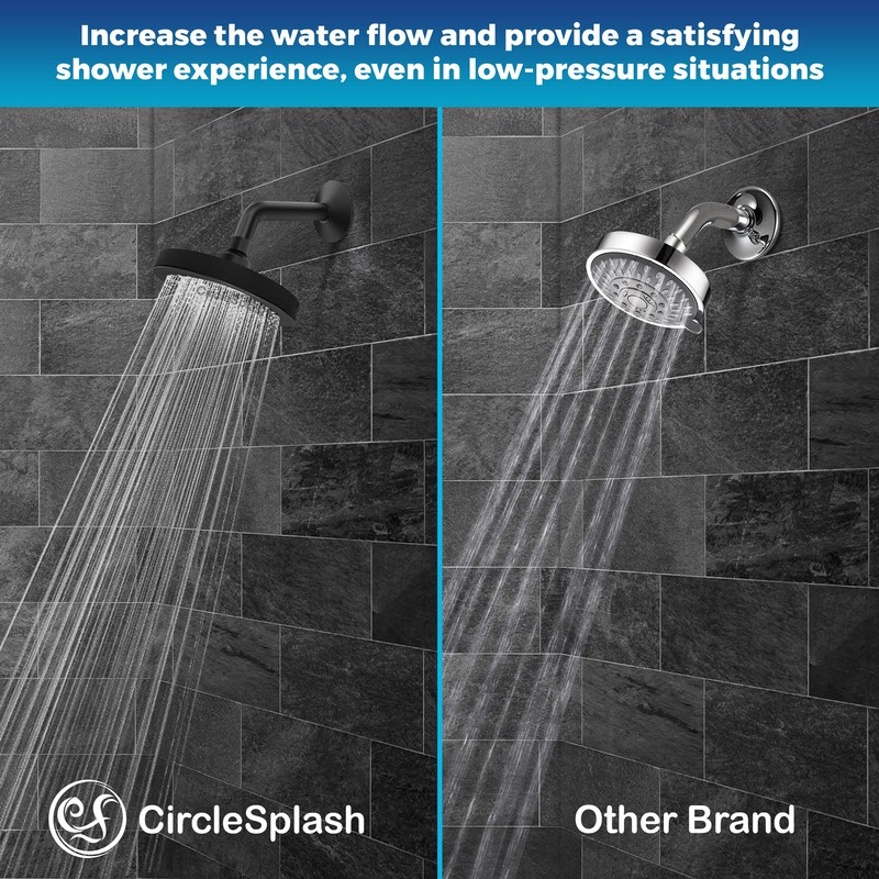 High Pressure Shower Head - Anti-Clogging Silicone Nozzles - 2.5