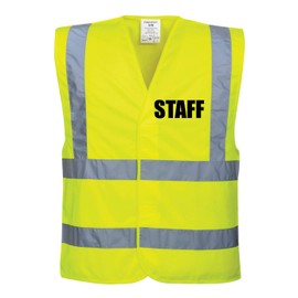 Hi Viz Yellow Visibly Stick On Your Staff Safety High Visibility Building Site Shop - Medium