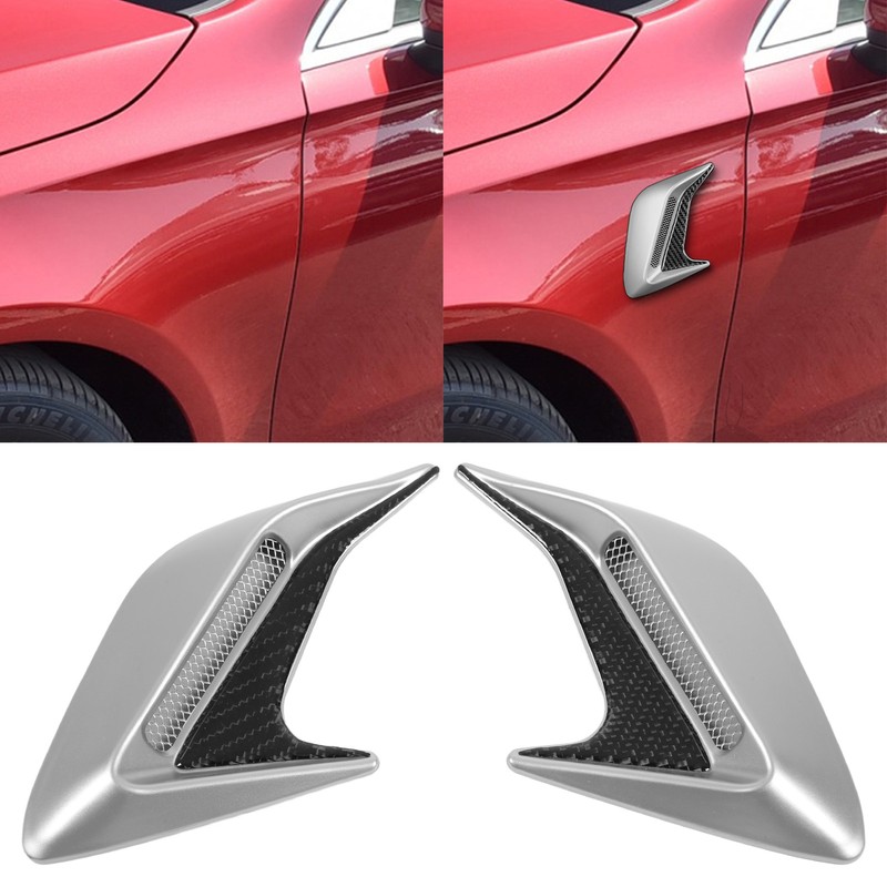 Pair Hood Side Air Vent Grill Decorative Cover Self Adhesive