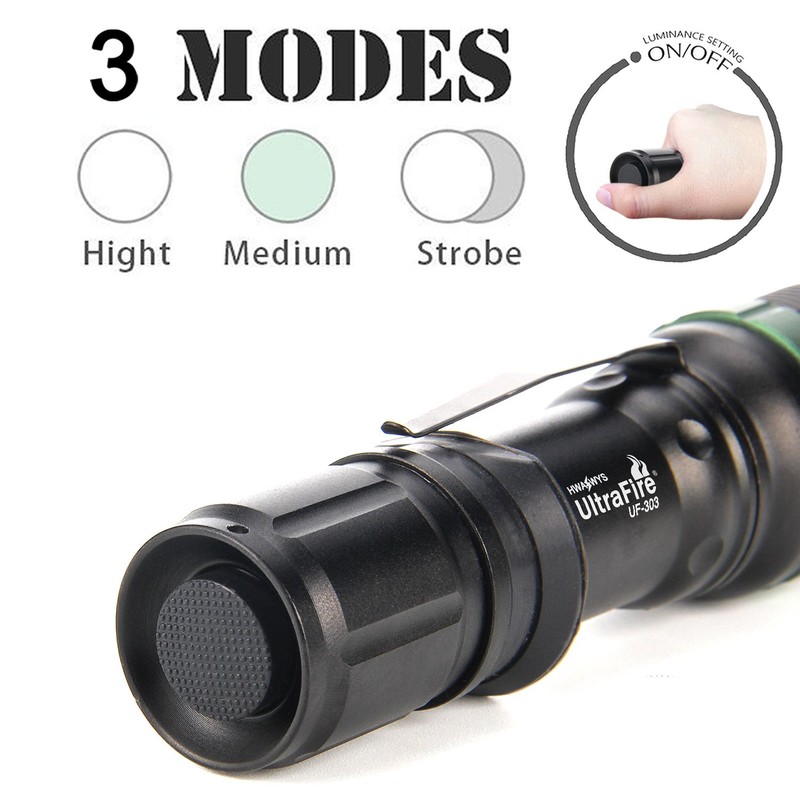 UltraFire 11-Inch Signal Traffic Wand LED Flashlight with Strobe Mode,